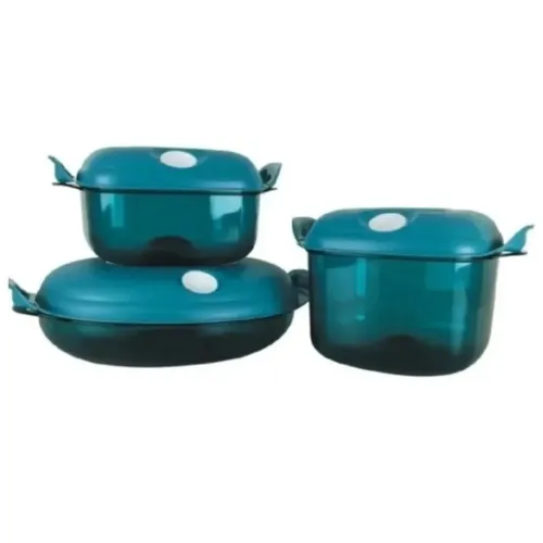 TUPPERWARE CRISTAL POP AZUL KIT 3 PEÇAS