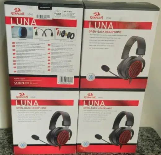 headset gamer redragon luna drivers de 53mm usb preto novo lacrado nota e garantia