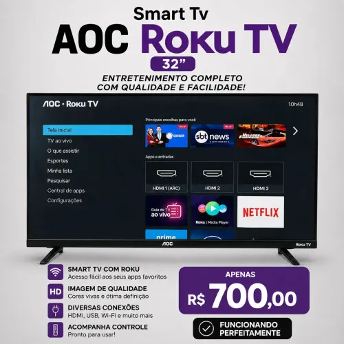 Smart Tv AOC Roku 32 "