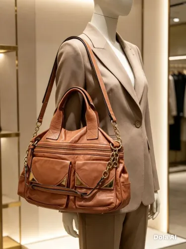 Bolsa de couro legítimo Elisa Atheniense