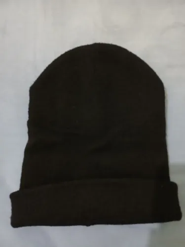 Touca de frio lisa adulto preto 