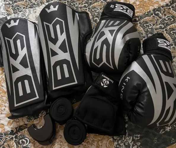 kit completo de muay thai/boxe + bolsa + acessórios