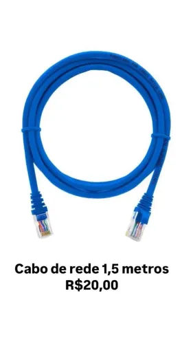 Cabo de rede de diversos tamanhos