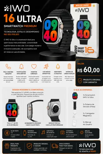 Relógio Watch IWO 16 Ultra