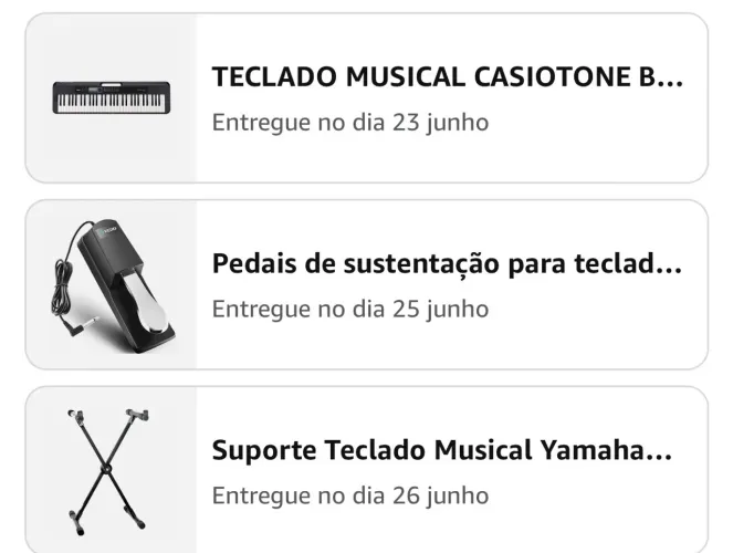 Teclado + pedal + suporte