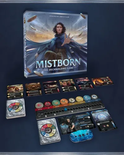 Aluguel a partir de 16 reais de mistborn deckbuilding. Jogo de tabuleiro.