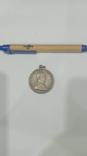 Medalha Antiga em Prata Religiosa