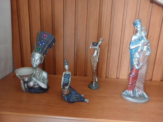 Conj Estatuetas Africanas