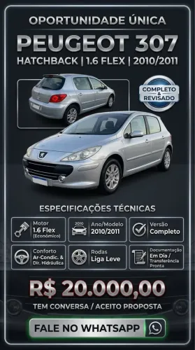 Peugeot 307 Soleil/ Presence 1.6/1.6 Flex 16V 5P 2011