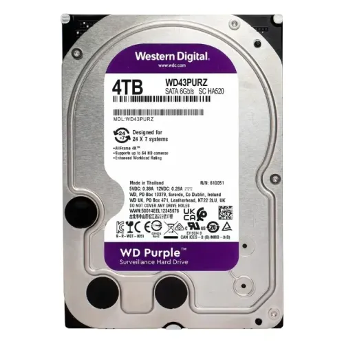 Disco rígido para vigilância WD Purple - 4 TB