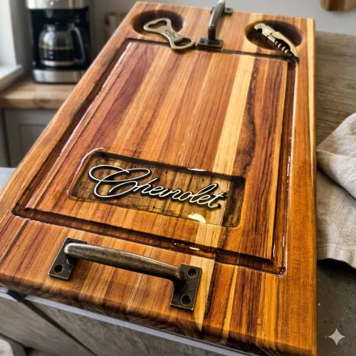 Tábua de churrasco personalizada Chevrolet