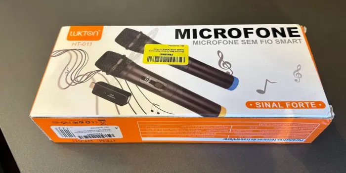 Microfone Sem Fio Duplo Profissional Karaoke