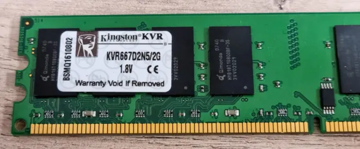 Memória Ram Kingston 2 Gb 667 Mhz (modelo Kvr667d2n5/2g)