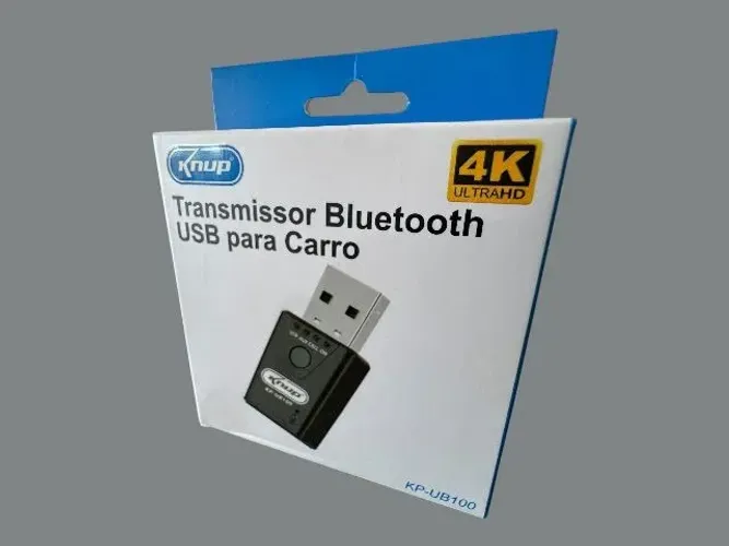 Transmissor Receptor Bluetooth USB P2 Knup KP-UB100 para Carro e Som - Novo