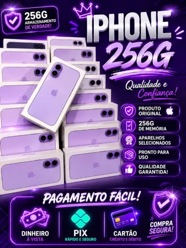 iPhone 256GB Roxo Disponível!