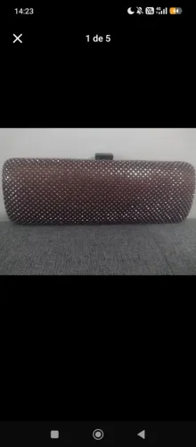Clutch Bronze com brilho cristal