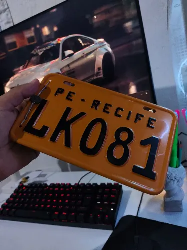 Placa decorativa para personalização de scooter ou estúdio