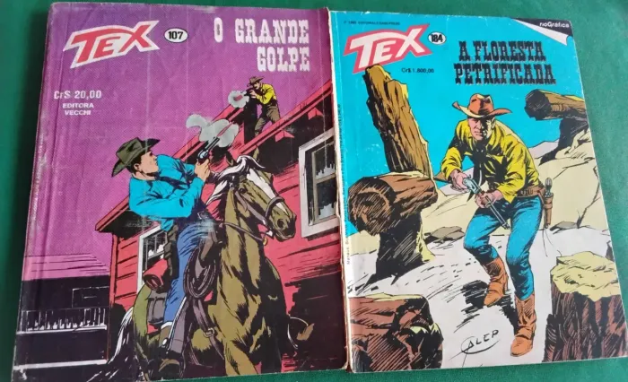 Tex "O Grande Golpe" & "A Floresta Petrificada" (Rio Gráfica e RGE)