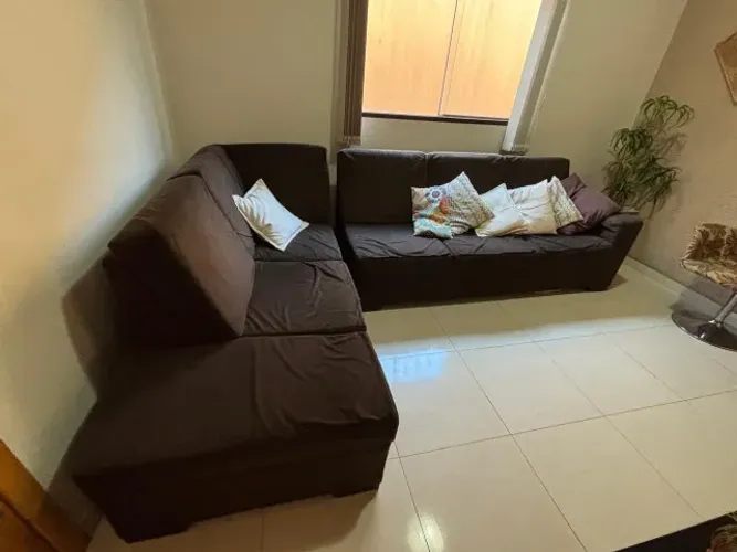 Sofá de Canto Retrátil com Chaise Esquerda