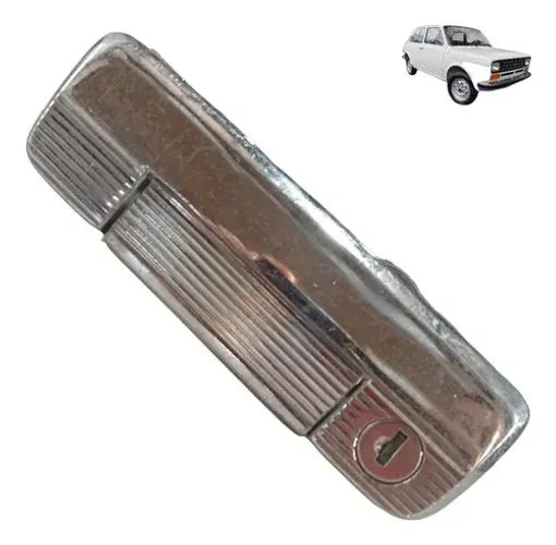 Macaneta Puxador Porta Direita Externa Fiat 147 1976 1986 Prateado Dianteira