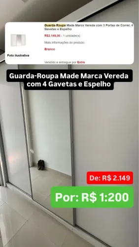 Guarda Roupas 3 portas e 4 gavetas