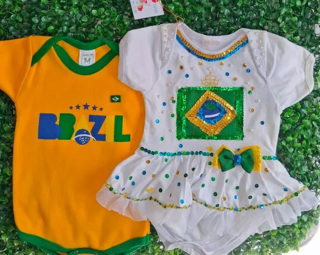 Roupinha para BB Pátria amada Brasil 