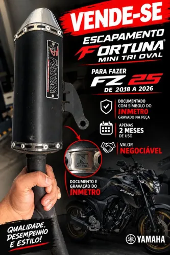 VENDE-SE ESCAPAMENTO FORTUNA PARA FZ 25 DE 2028 A 2026
