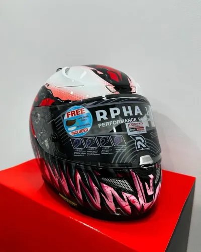 Capacete HJC Rpha 11 Venom Carnage Marvel NOVO
