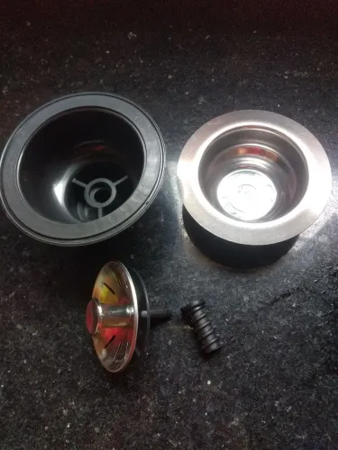 válvula inox 3.1/2" puxador plástico cromado