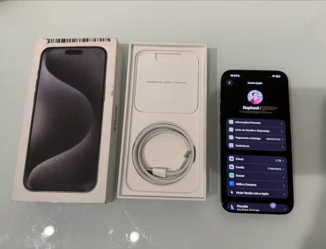 iPhone 15 Pro Max 256 GB - Titânio Preto | Excelente estado