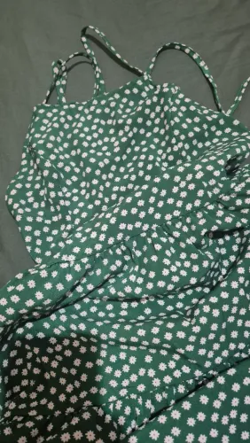 Vestido verde floral