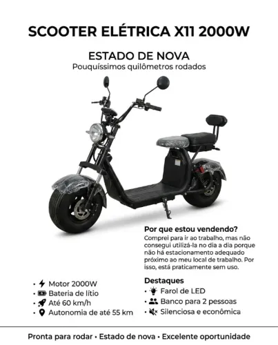 Scooter Elétrica X11 2.000W