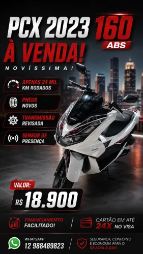 PCX 160 ABS 2023 IMPECÁVEL- BAIXO KM - PNEUS NOVOS- REVISADA- DIFERENCIADA