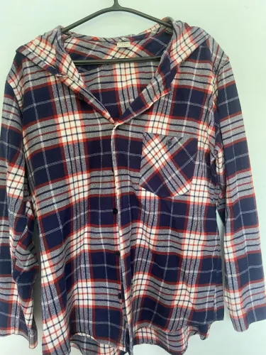 Camisa xadrez com capuz