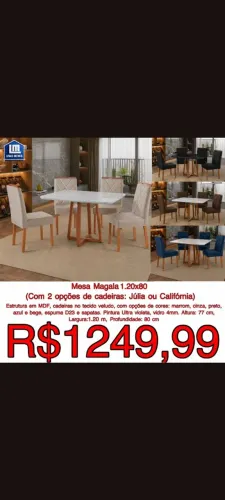 Mesa de Jantar Magala 120x80