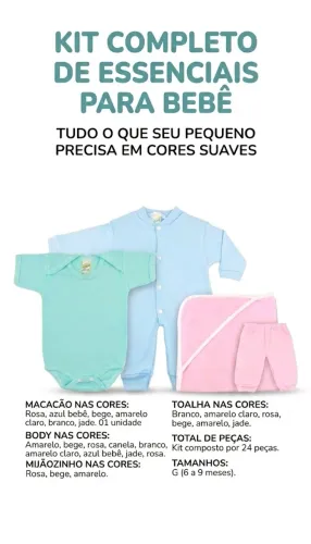 Kit 24 peças roupas bebe