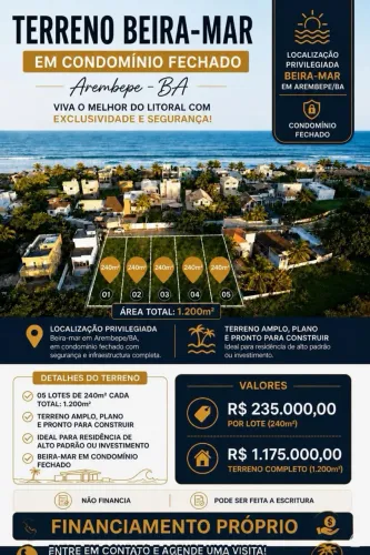 Terreno em arembepe 