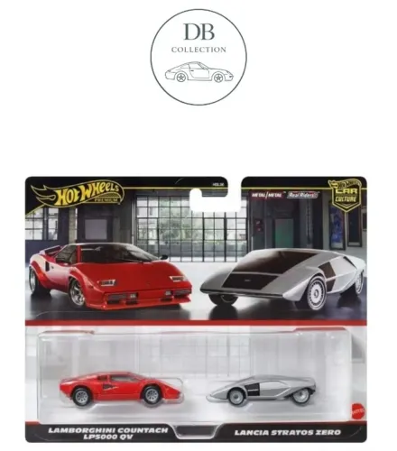 Hot Wheels 2 Pack Lamborghini Countach LP5000 QV / Lancia Stratos Zero