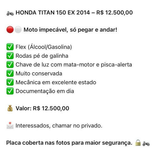 Honda Titan 150 EX 2014