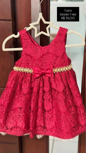 Vestido renda vermelho