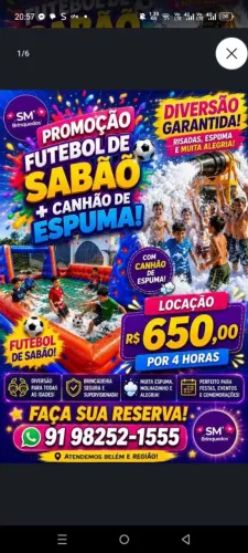 mega promoção futebol de sabão+ canhão de espuma