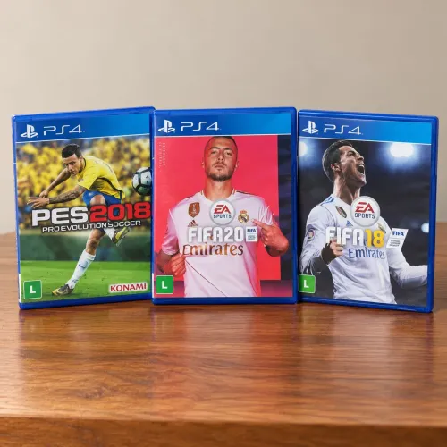 3 Jogos PS4: PES 2018 + FIFA 18 + FIFA 20 ENVIO PELA OLX