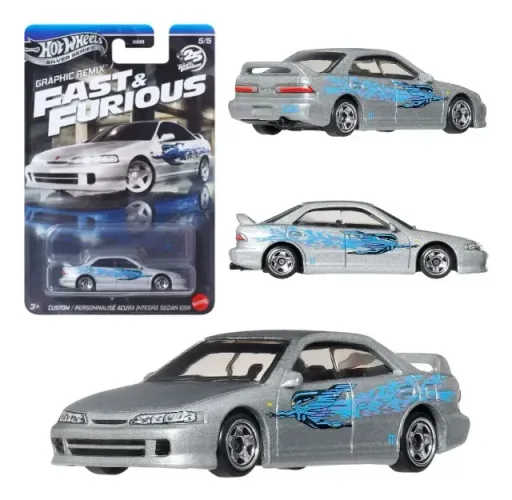 Hot Wheels Personnalisé Acura Honda Integra Sedan GSR Velozes & Furiosos - Silver Series