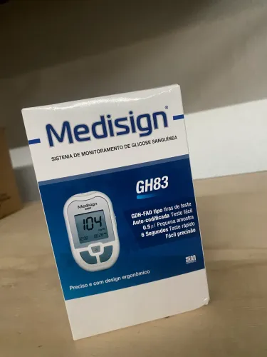 GLICOSÍMETRO APARELHO MEDIDOR DE GLICEMIA MEDISIGN