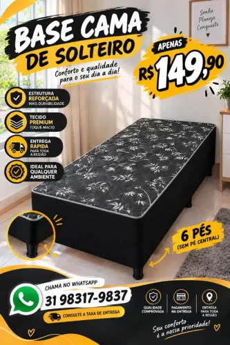 BASE DE CAMA BOX SOLTEIRO PROMOÇÃO IMPERDÍVEL ? p