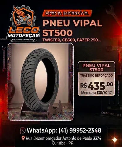 Pneu 130/70-17 CB300, CBTwister, Fazer 250...