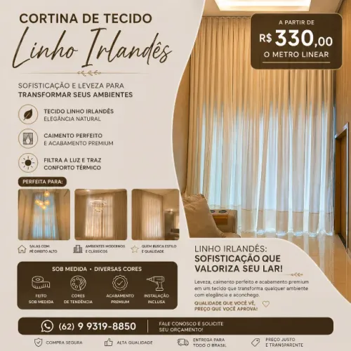 ? LINHO IRLANDÊS: SOFISTICAÇÃO QUE VALORIZA SEU LAR!