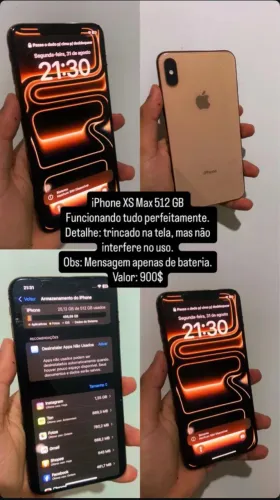 iPhone XS Max 512GB só vendo 