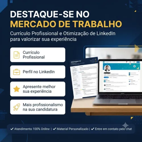 Currículo Profissional + LinkedIn | Destaque-se nas Vagas