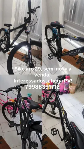 Vende bicicleta Aro 29, semi-nova, em ótimo estado, com banco trocado para melhor conforto